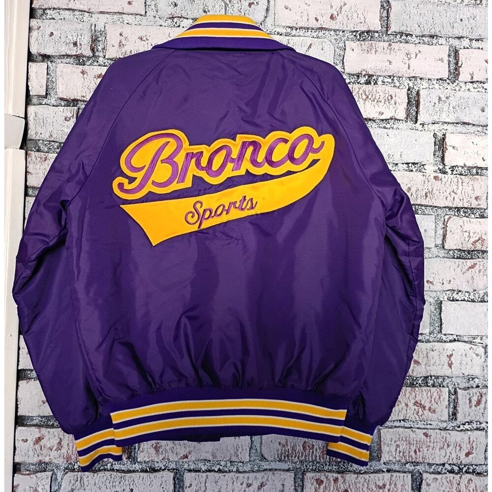 VTG Butwin Varsity Jacket Purple/Yellow Football Broncos Sports Men S USA Made